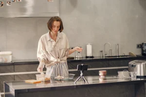 meal smarts tips with a written dinner plan displayed in the kitchen
