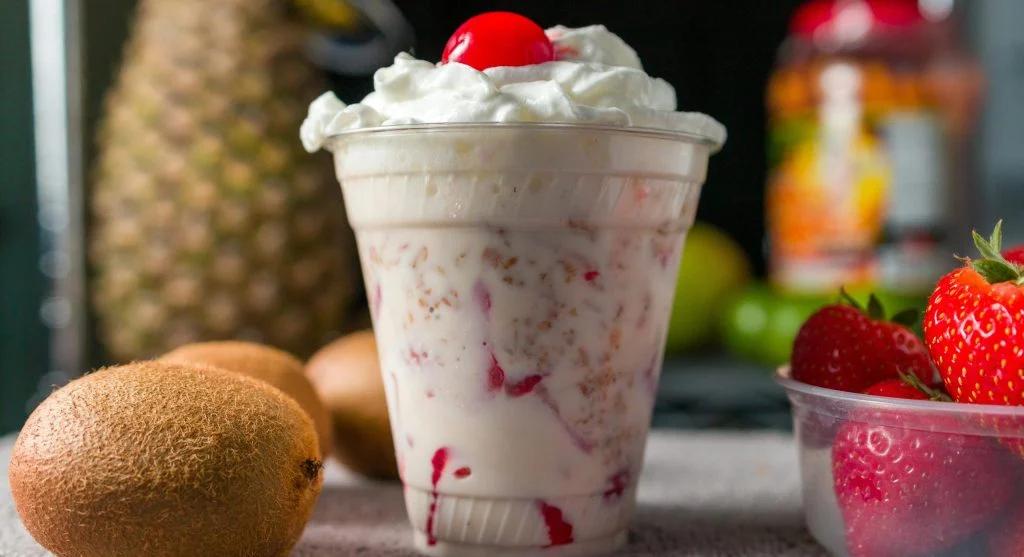 Small yogurt and berry smoothie for short hunger gaps