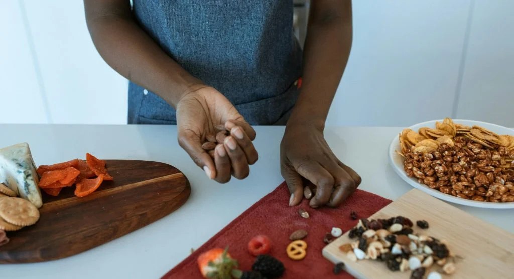 Image of everyday snack foods with captions debunking common food myths