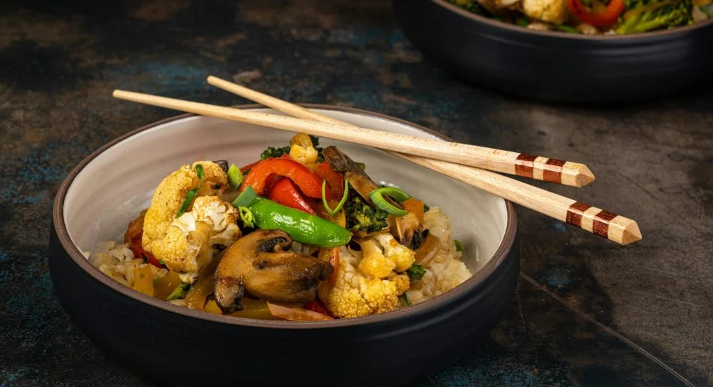 leftover rice veggie skillet meal