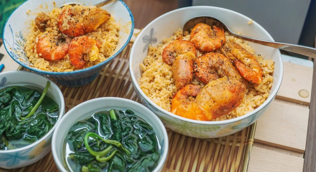 One familiar food like rice can give an easy evening meal a stronger center