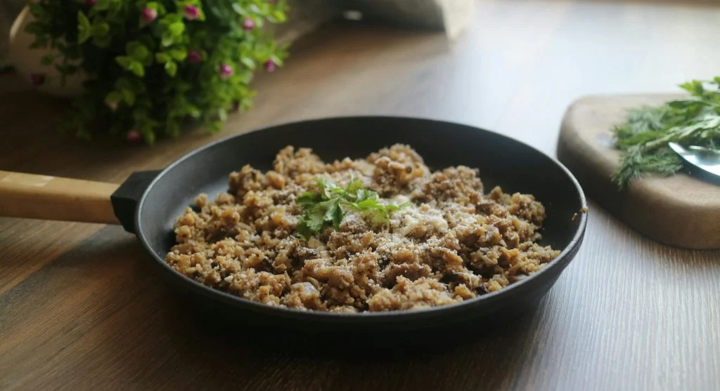 leftover rice skillet with herbs