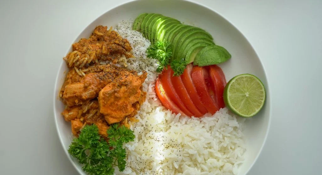 rice beans veggies dinner