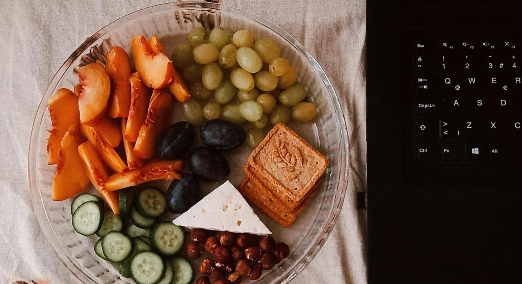 eggs cheese crackers grapes cucumber