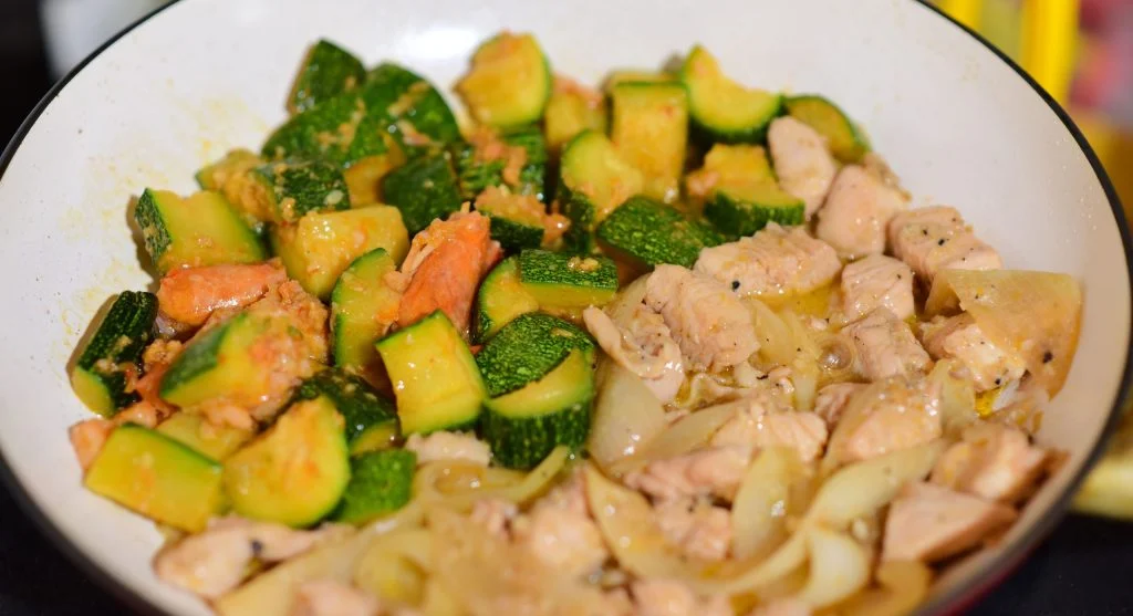 Prep one flexible base ingredient like roasted vegetables for easier weeknight cooking