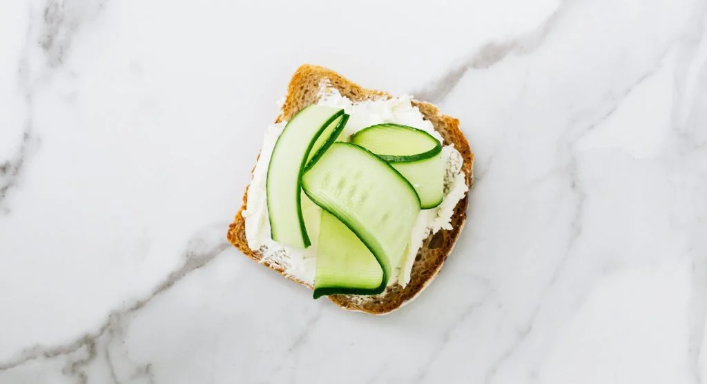 cottage cheese toast with tomatoes cucumber