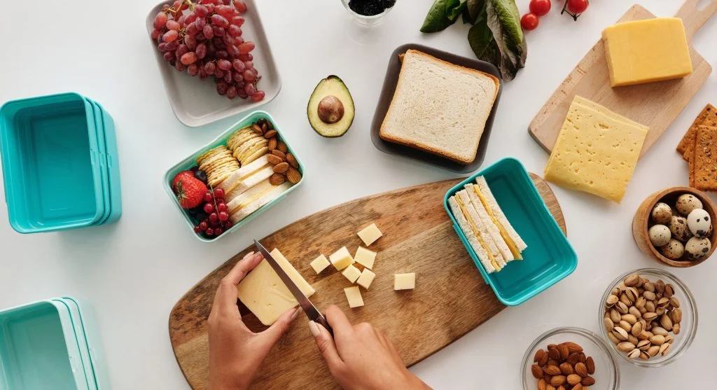 Plan one fallback lunch by stocking easy lunch ingredients before the week begins