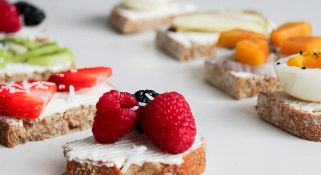 avocado toast with yogurt and berries